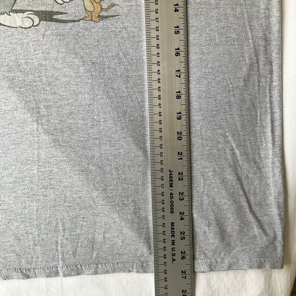 Hanna Banana Men short Sleeve Crewneck T-shirt size L, Gray, Tom & Jerry - Picture 4 of 7